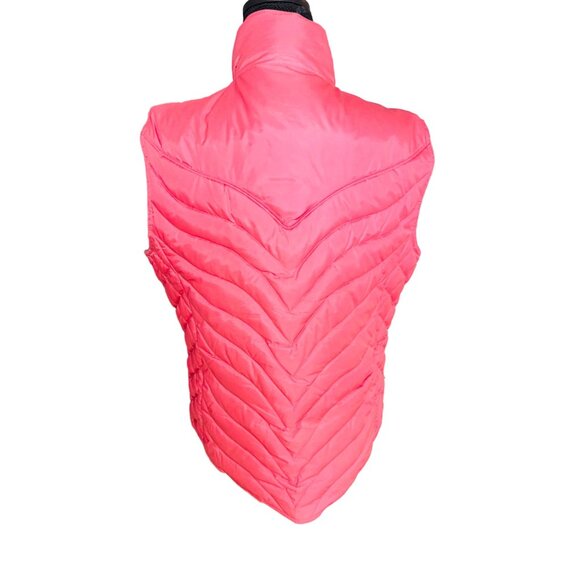 Powder River Outfitters Womens Quilted Pink Vest L Polyester Nylon Down Feather - Picture 2 of 12